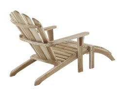 Adirondackstol m/skammel - Teak
