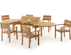 Alma Hercules Teak Havemøbelsæt - m/armlæn