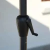 Alu parasol m/krank og tilt - Ø 3 meter - Sort