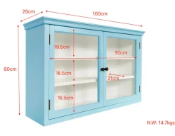 Amager Væghængt Vitrineskab - 60x100x26 cm