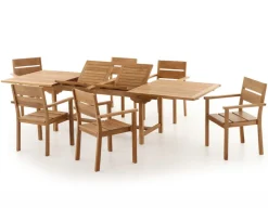 Anna Hercules Teak Havemøbelsæt - m/armlæn