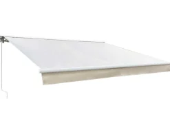 Ask Manuel Markise - Semikassette - 3,5 x 3 m - Hvid/Beige