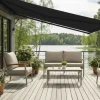 Bøg Markise - m/motor & LED-lys - 3,5 x 3 m - Grå/Grå