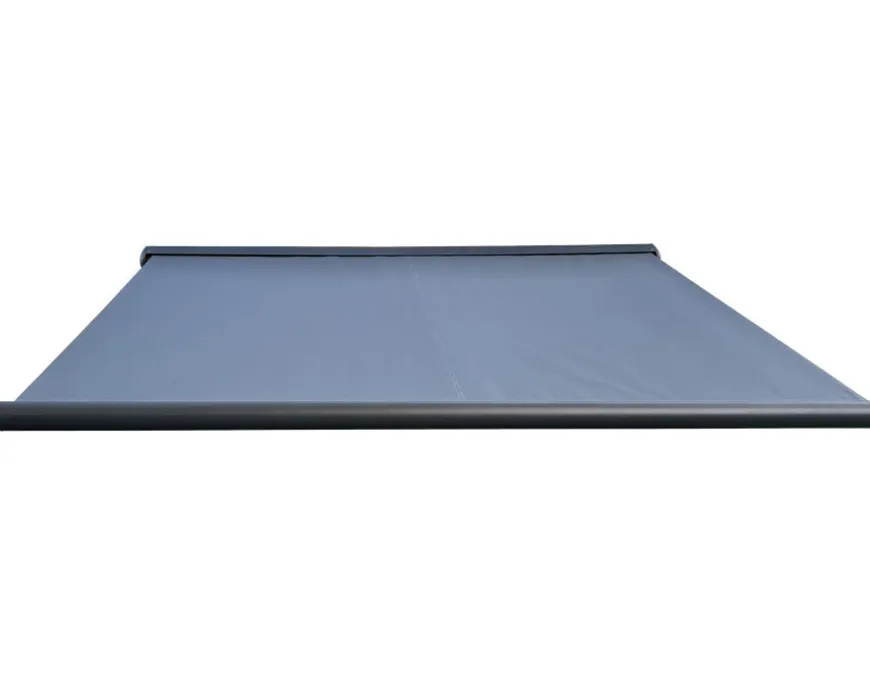 Bøg Markise - m/motor & LED-lys - 3,5 x 3 m - Grå/Grå