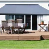Bøg Markise - m/motor & LED-lys - 4,8 x 3 m - Grå/Grå