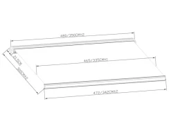 Bøg Markise - m/motor & LED-lys - 4,8 x 3 m - Grå/Grå
