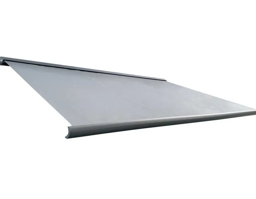 Bøg Markise - m/motor & LED-lys - 4,8 x 3 m - Grå/Grå