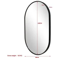 Callisto Ovalt Spejl - 60x120 cm