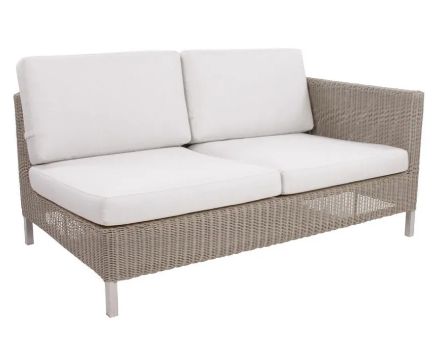 Cane-line Connect 2 pers. sofa m/hynder - Venstre - Taupe