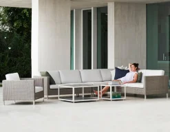 Cane-line Connect 2 pers. sofa m/hynder - Højre - Taupe