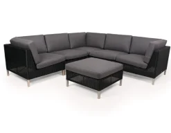 Cane-line Connect Hjørnemodul m/hynder - Sort/Grå