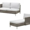 Cane-line Connect Loungesæt m/chaiselounge - Taupe/Hvid