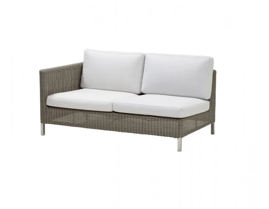 Cane-line Connect Loungesæt m/chaiselounge - Taupe/Hvid