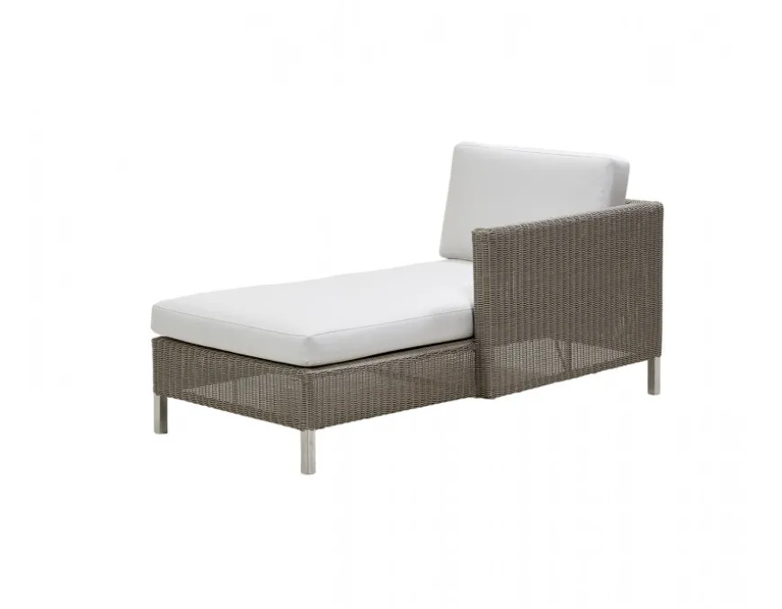 Cane-line Connect Loungesæt m/chaiselounge - Taupe/Hvid