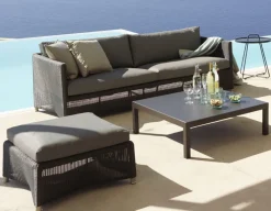 Cane-line Diamond 3 pers. sofa m/hynder - Graphite/Grey