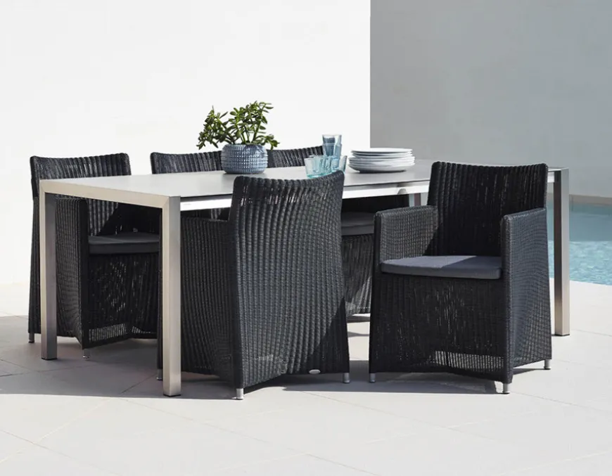 Cane-line Diamond Stol m/hynde - Graphite/Grey