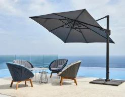 Cane-line Hyde, Hængeparasol, Tilt, 3 x 4 m, Light Grey
