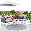 Cane-line Major parasol m/slide system, 3x3 meter, Light Grey