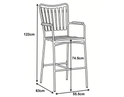 DaneLine Adam Barsæt - Nonwood - Ø70 cm - Grå