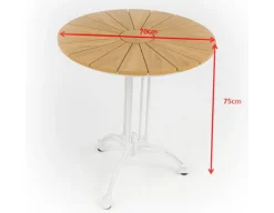 DaneLine Adam Cafébord - Nonwood - Ø70 cm - Hvid