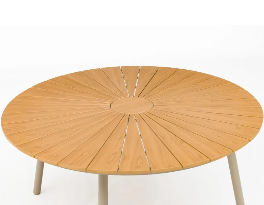 DaneLine Adam Havebord - Nonwood - Ø150 cm - Latte
