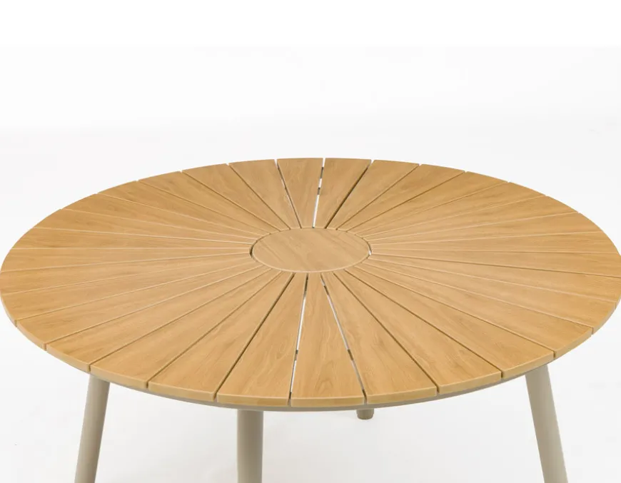 DaneLine Adam Havebord - Nonwood - Ø130 cm - Latte