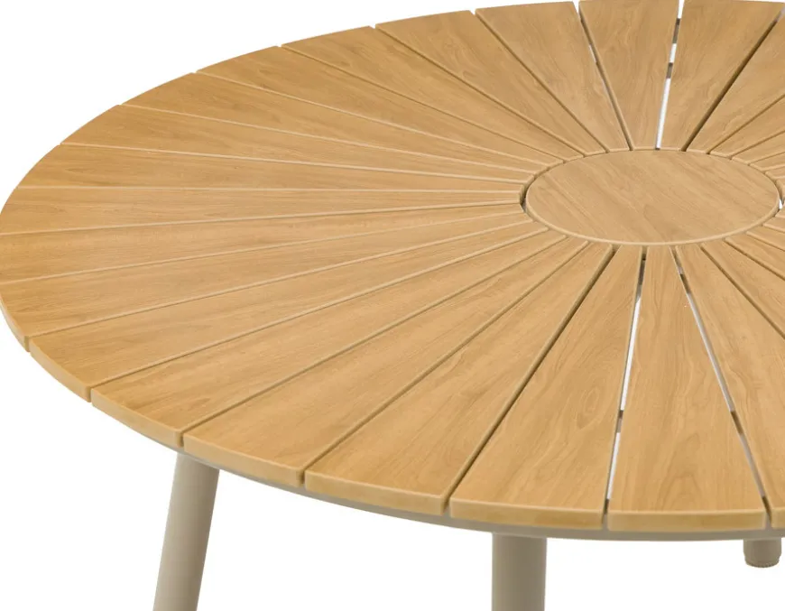 DaneLine Adam Havebord - Nonwood - Ø130 cm - Latte