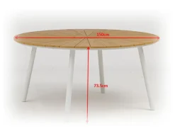 DaneLine Adam Havebord - Nonwood - Ø150 cm - Hvid