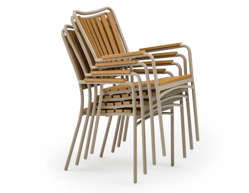 DaneLine Adam Havemøbelsæt - Nonwood - Ø110 cm - Latte
