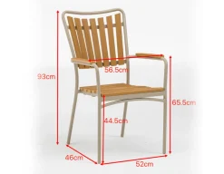 DaneLine Adam Havemøbelsæt - Nonwood - Ø150 cm - Latte