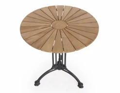DaneLine Eva Teak Cafébord - Ø70 cm - Grå