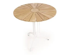 DaneLine Eva Teak Cafésæt - Ø70 cm - Hvid
