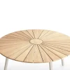 DaneLine Eva Teak Havebord - Ø110 cm - Latte