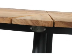 DaneLine Eva Teak Havebord - Ø130 cm - Grå