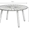 DaneLine Eva Teak Havebord - Ø150 cm - Latte