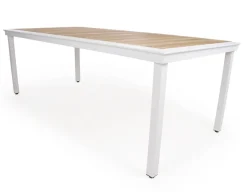 DaneLine Eva Teak Havebord - 102x219 cm - Hvid