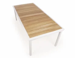 DaneLine Eva Teak Havebord - 102x219 cm - Hvid