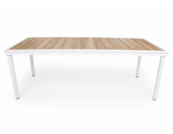 DaneLine Eva Teak Havebord - 102x219 cm - Hvid