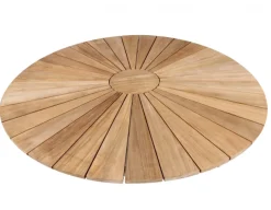DaneLine Eva Teak Havebord - Ø130 cm - Hvid