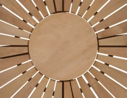 DaneLine Eva Teak Havebord - Ø110 cm - Grå