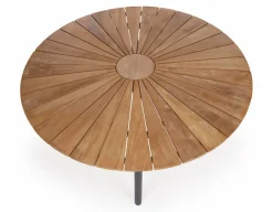 DaneLine Eva Teak Havebord - Ø150 cm - Grå