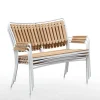 DaneLine Eva Teak Havemøbelsæt m/bænk+2 stole - 90x160 cm - Hvid