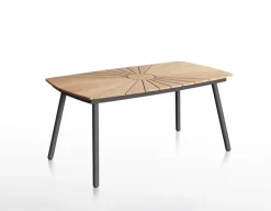 DaneLine Eva Teak Havemøbelsæt m/4 stole - 90x160 cm - Grå