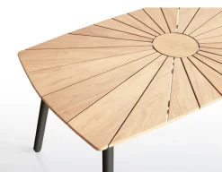 DaneLine Eva Teak Havemøbelsæt m/4 stole - 90x160 cm - Grå