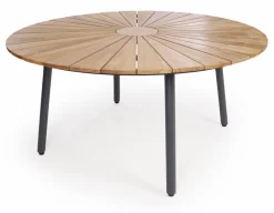 DaneLine Eva Teak Havemøbelsæt - Ø150 cm - Grå