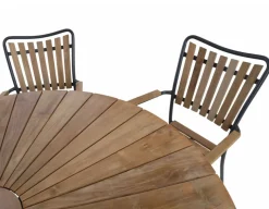 DaneLine Eva Teak Havemøbelsæt - Ø150 cm - Grå