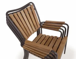 DaneLine Eva Teak Havemøbelsæt - 102x219 cm - Grå