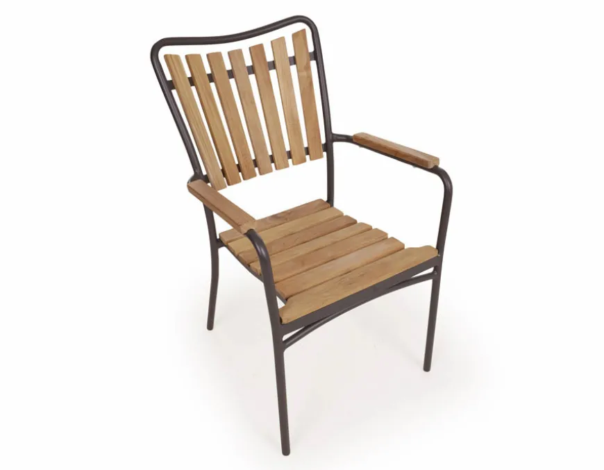 DaneLine Eva Teak Havemøbelsæt - 102x219 cm - Grå