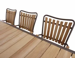 DaneLine Eva Teak Havemøbelsæt - 102x219 cm - Grå