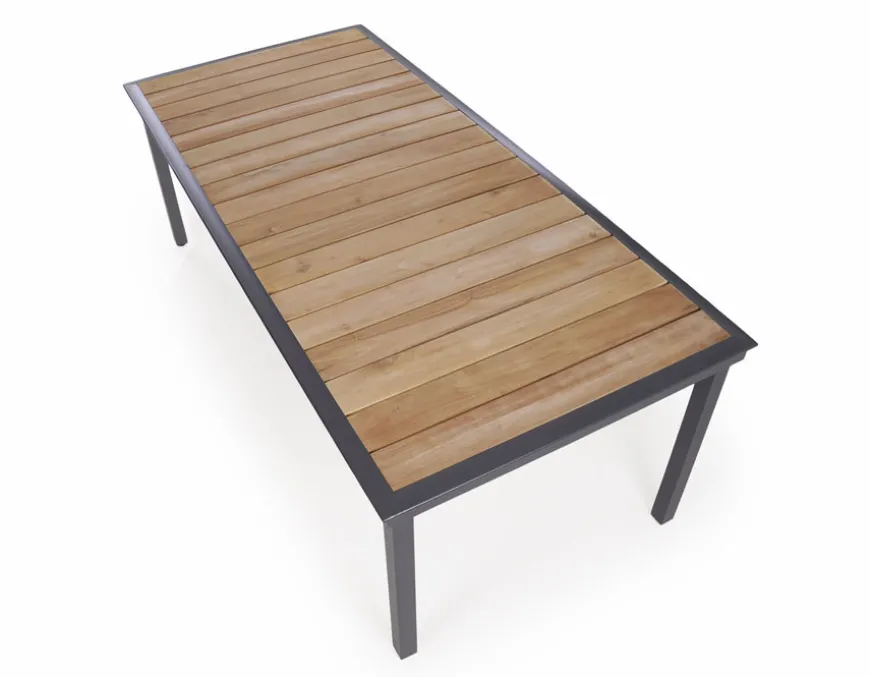 DaneLine Eva Teak Havemøbelsæt - 102x219 cm - Grå